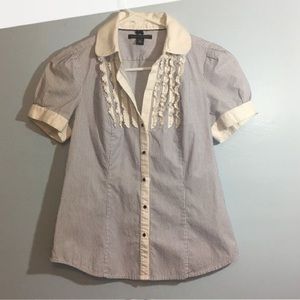 Button Down Striped Top